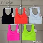 Damski Bra-Top M/L XL L/XL R0125# czarny, biały, neonowy