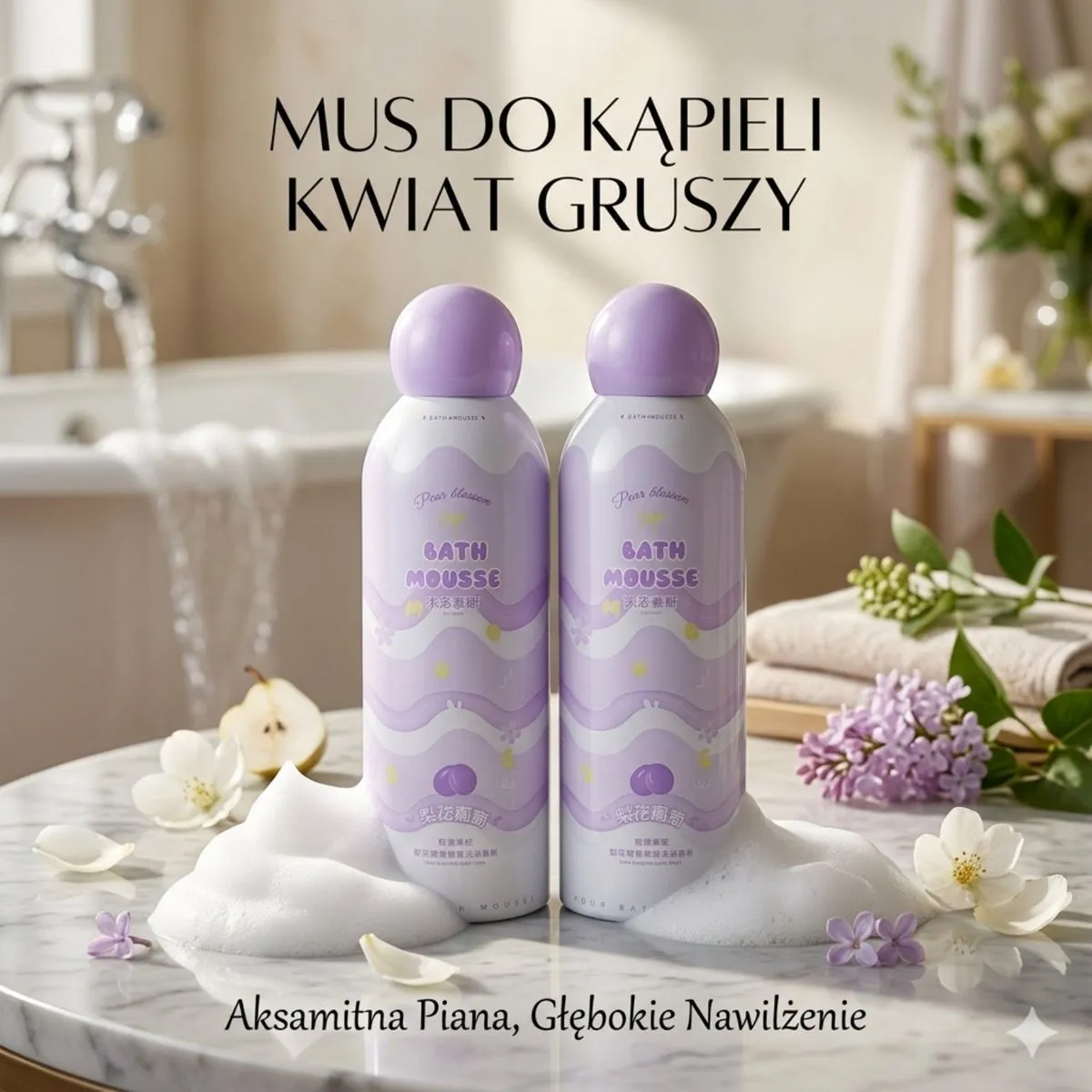 Mousse do Kąpieli Kwiat Gruszowy 500ml