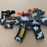 Pistolet na kulki kamuflażowy czarno-biały pomarańczowy