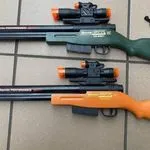 Pistolety na wodę Super Performance Gun X - zielony i pomarańczowy