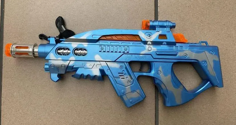 Pistolet na kulki zabawka niebieski futurystyczny