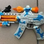 Pistolet na kulki dla dzieci kamuflażowy niebiesko-srebrny