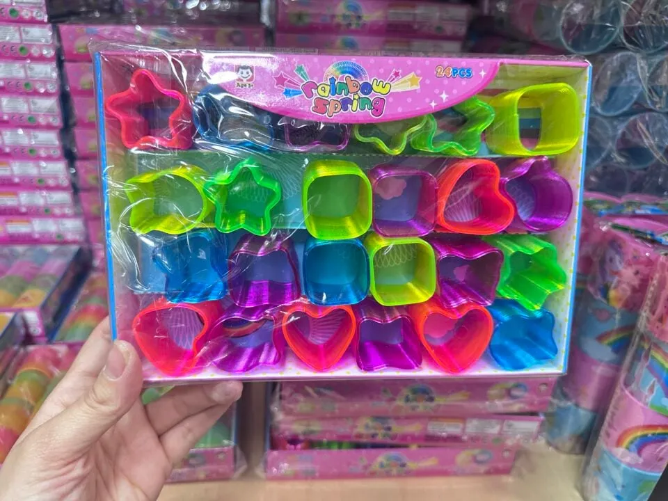 Zestaw Sprężynki Magiczne Rozciągane 24 szt. Rainbow Spring