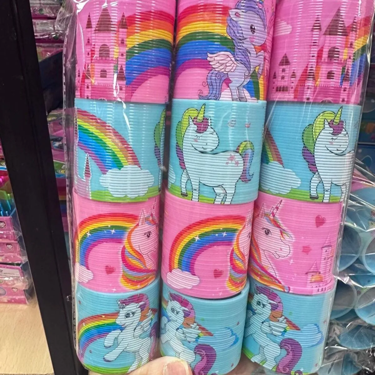 Sprężyna Zabawka Wiosenna Gra Unicorn, Zestaw 12 szt.