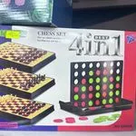 Zabawka Chess Set 4in1 - Zestaw Gier Szachy Warcaby Connect4