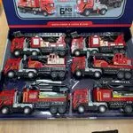 Samochód Strażacki Fire Truck Zestaw 6 szt. Napęd Światło Dźwięk