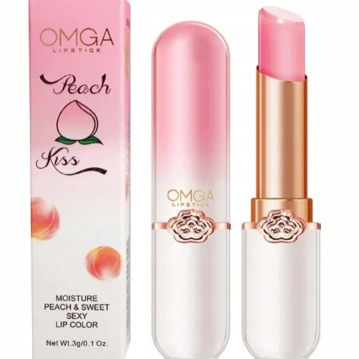 Nawilżająca Pomadka Utleniająca OMEGA Peach Kiss 3g