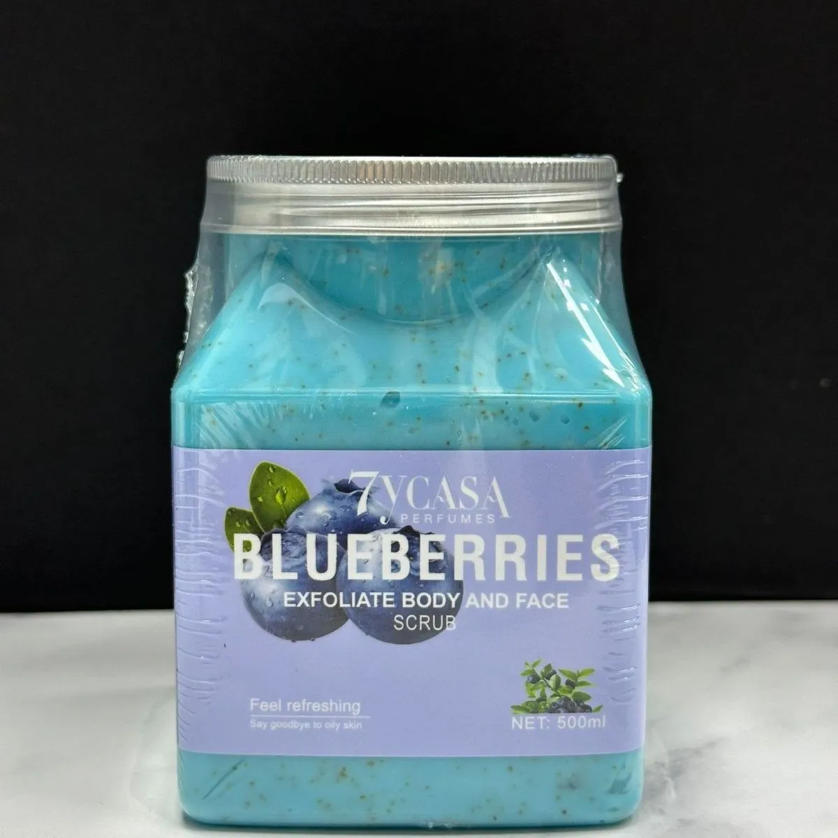 Peeling do Ciała i Twarzy 500g 7YCASA Jagodowy Blueberries