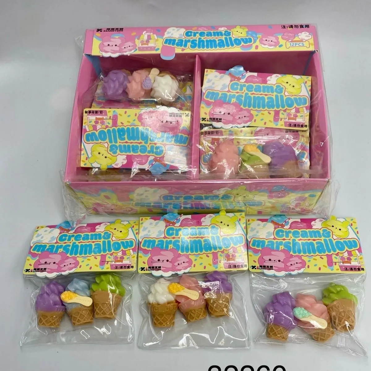 Zabawki Squishy Toys Lody Cream & Marshmallow, Display 12 szt.