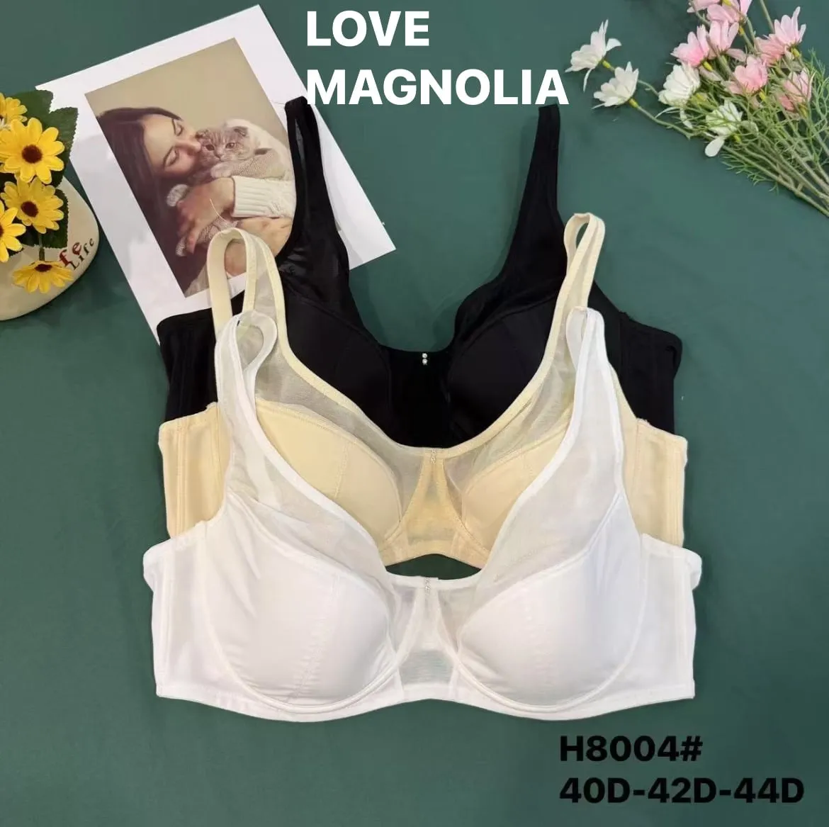 Biustonosze damskie Love Magnolia H8004, 40D-44D, 6 szt.