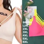 Biustonosze damskie Magnolia 9809 gładkie z paskami L/XL-6XL
