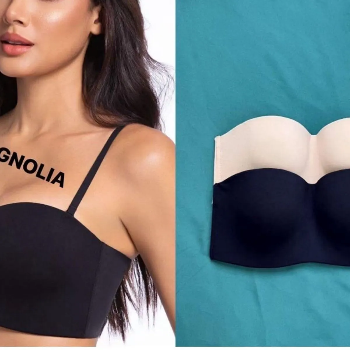 Biustonosze damskie Magnolia 9813 gładkie 34D-40D 16szt