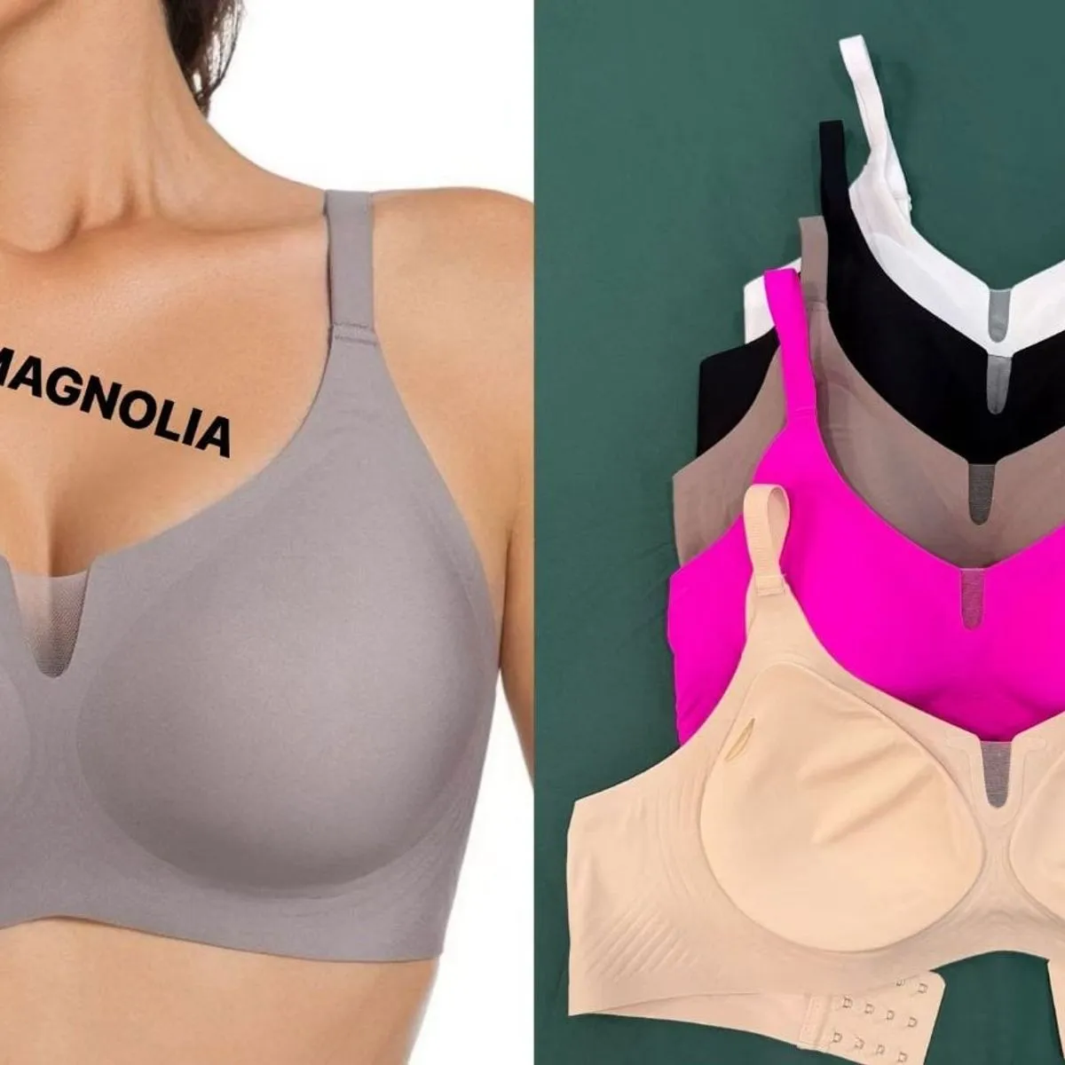 Biustonosze damskie Magnolia 9814 bezszwowe gładkie M-4XL
