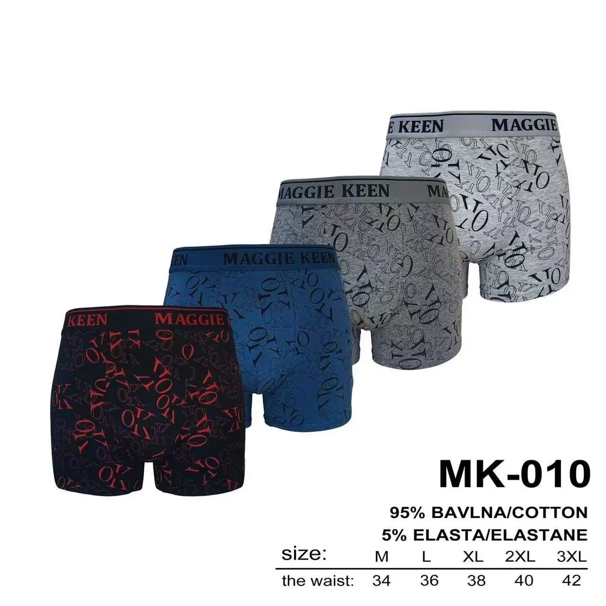 Bokserki męskie Maggie Keen MK-010 95% bawełna M-3XL