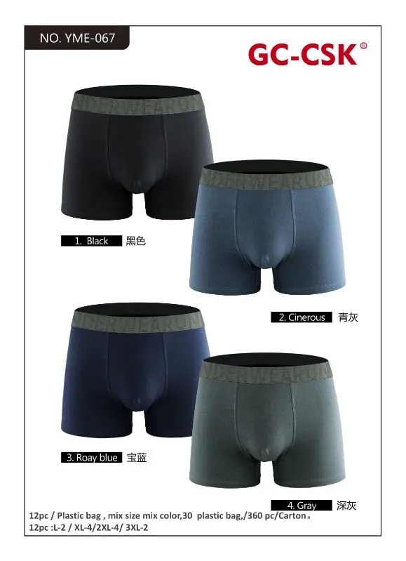 Bokserki męskie 3 szt. Navy Grey Black NO.YME-07