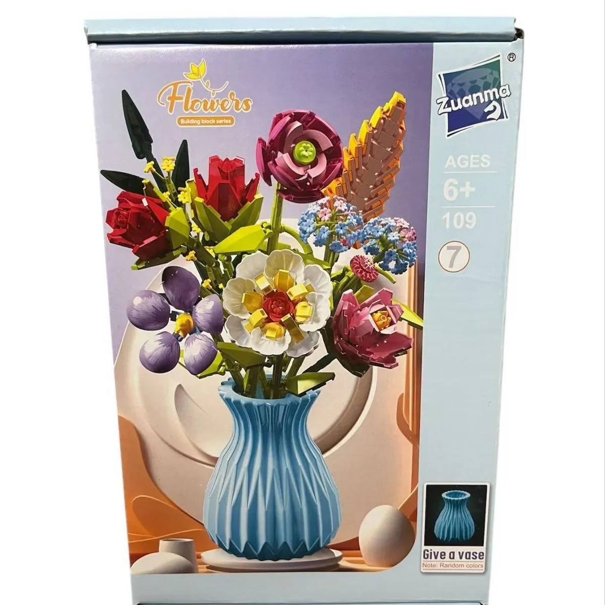 Klocki Flowers Zestaw Kwiaty w Wazonie 6+