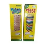 Drewniana gra Folds High Wood Toys Jenga kolorowa
