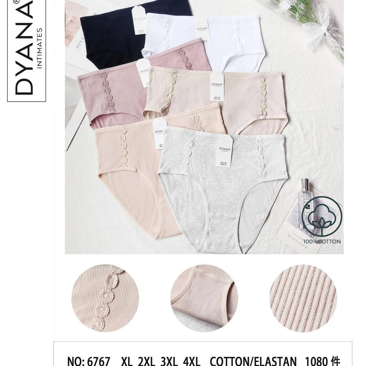 Majtki damskie Dyna Intimates XL 100% bawełna/elastan