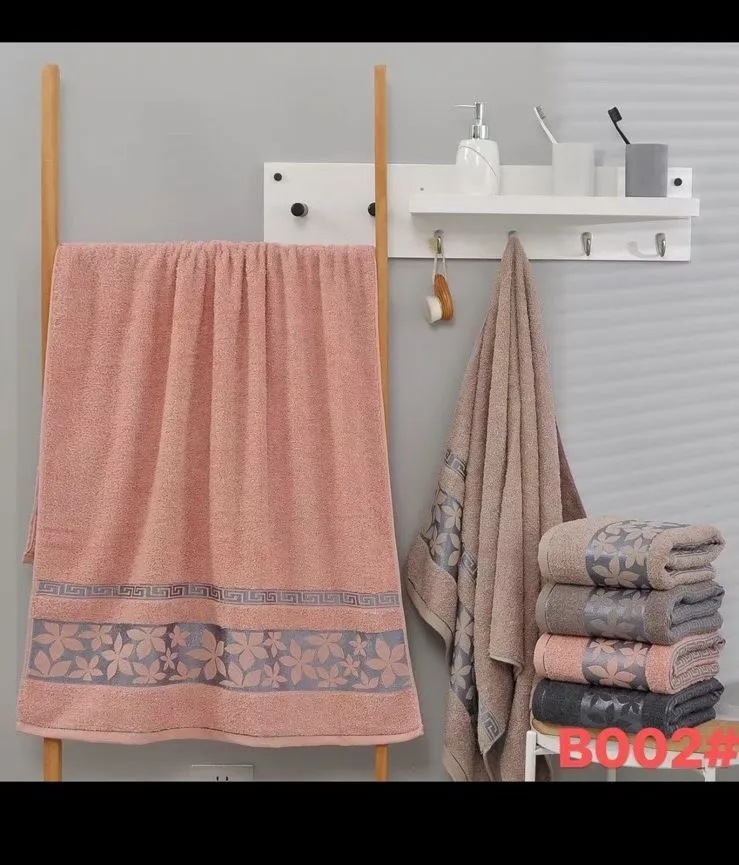 Ręczniki Bawełna 70/140 Różowy z Wzorem