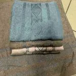 Ręczniki Bawełna 50/100cm Szare z Wzorami Greckimi