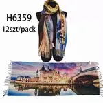 Szaliki damskie z motywem zamku H6359