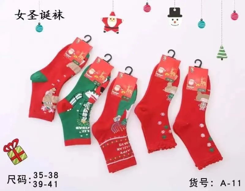 Skarpetki damskie świąteczne wzór Santa 35-38 /