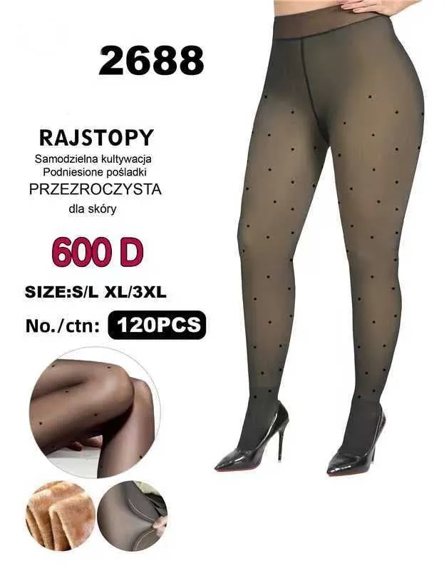 Rajstopy damskie przędzyrczysta 600D S-L/XL 120szt
