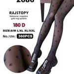 Rajstopy damskie czarne selektywne 180D S-5XL