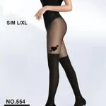 Rajstopy damskie 180 DEN S/M/L/XL wzór serce strzała NO.554