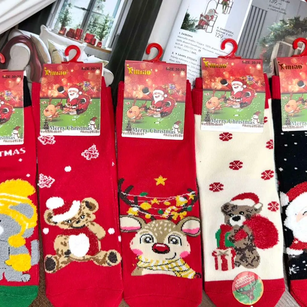 Skarpetki świąteczne dla dzieci Christmas wzory