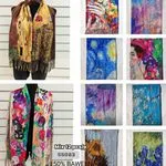 Szaliki damskie mix 12 szt 50% akryl 50% bawełna