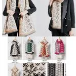 Szaliki damskie z wzorem 20% Wool 80% Viscose Mix