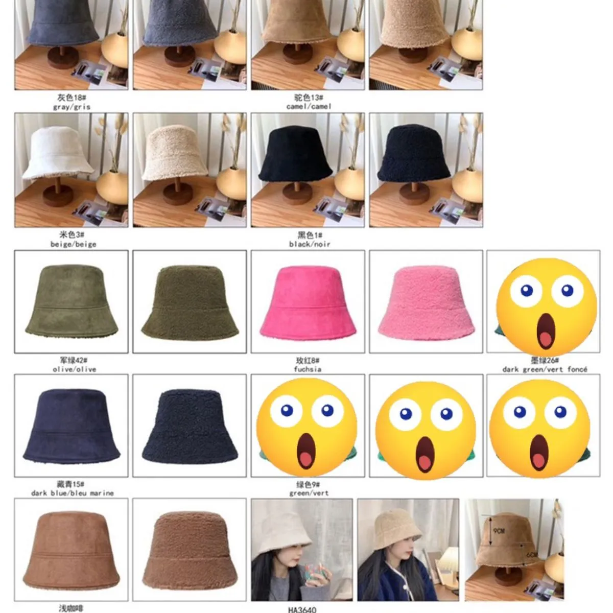 Czapki damskie bucket hat 80% akryl 20% poliester