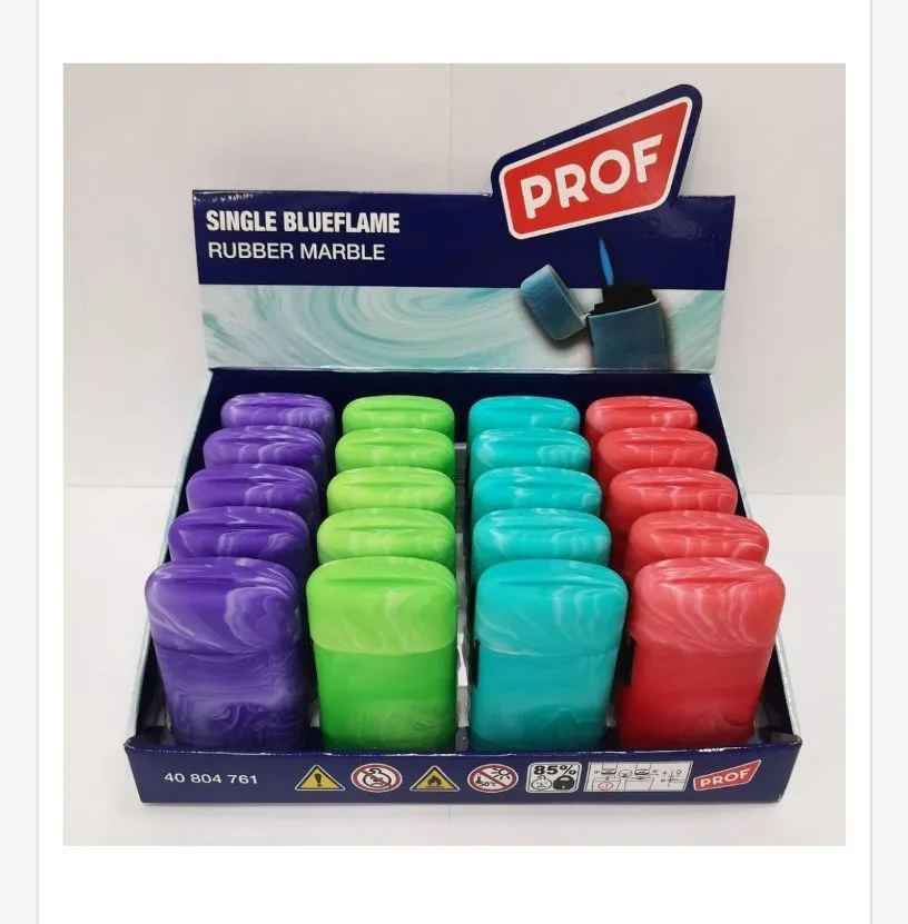Zapalniczka PROF Single Blueflame Rubber Marble 20 szt