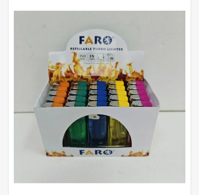 Zapalniczka FARORO Refillable Turbo Lighter 50 szt