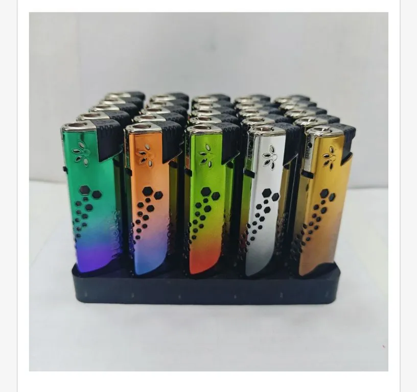 Zapalniczki metaliczne wielokolorowe, 25 szt/opak.