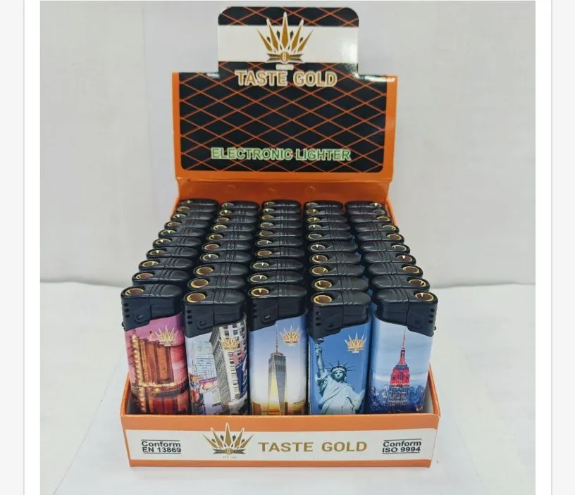 Elektroniczna zapalniczka Taste Gold z motywami Nowego Jorku