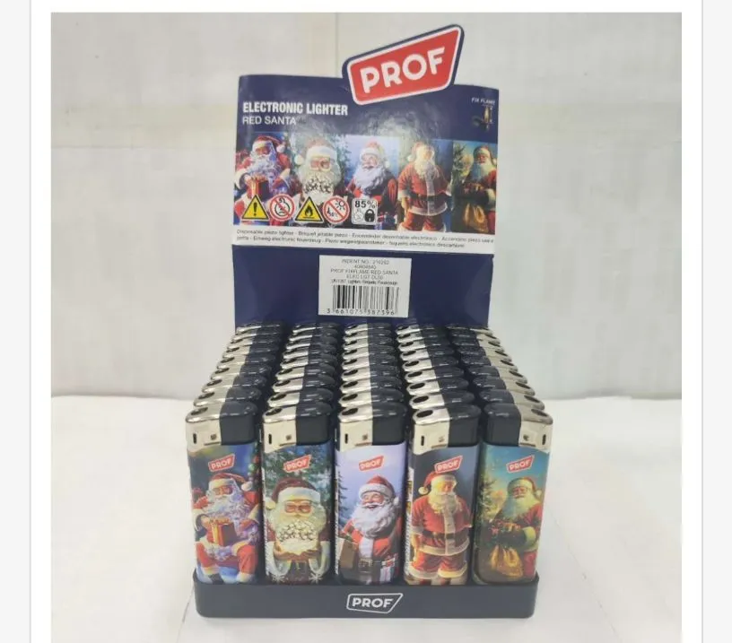 Zapalniczka elektroniczna Prof Red Santa, opak. 50 szt
