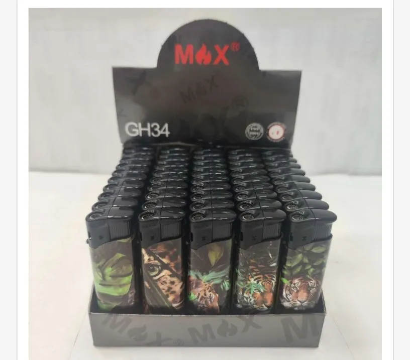Zapalniczka MAX GH34 kamuflażowa tygrys 50 szt/opak.