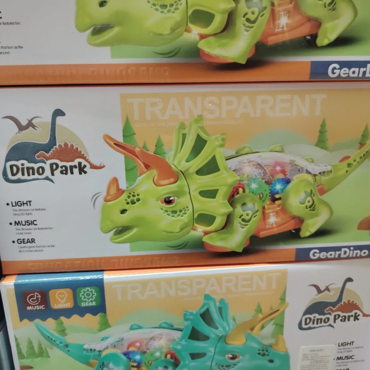 Transparent Gear Dino Elektryczny Dino Park 3+