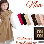 Szaliki damskie cashmere z frędzlami, camel, szary, czarny