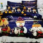 Komplet Pościel MILANO 5D 4CZ 200/220 z motywem świątecznym