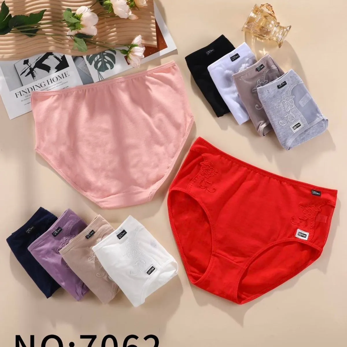 Majtki damskie bawełniane NO:7062 XL/27.5 2XL/30 3XL/32.5