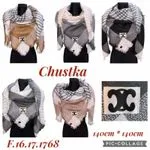 Chustki Damskie Wzorzyste 140x140cm 12 szt