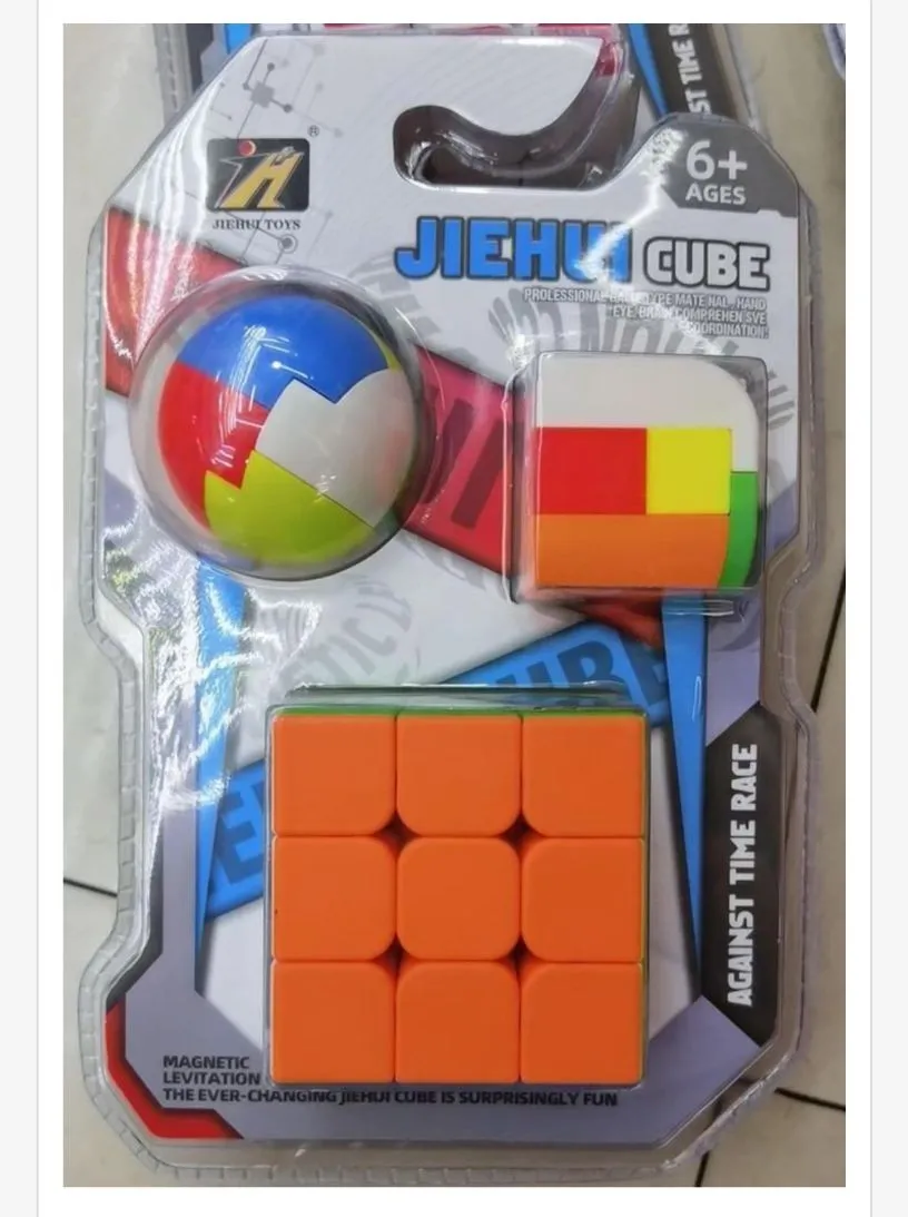 Kostka Rubika Magnetyczna JIEHU 3x3 i piłki 6+ lat