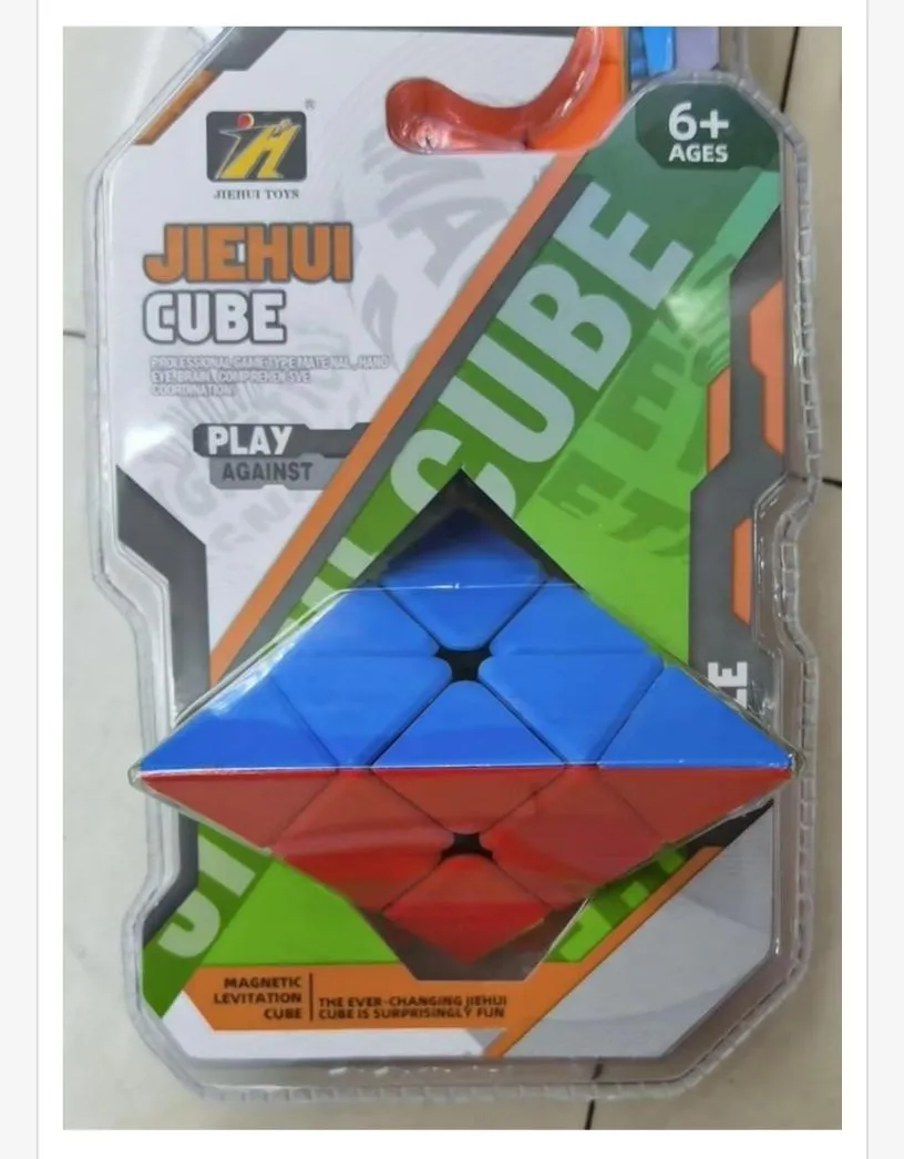 Kostka Rubika 3x3 JIEHUI PLAY CUBE niebiesko-czerwona 6+ lat