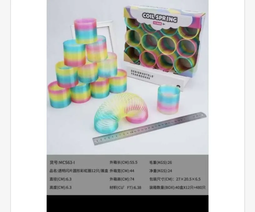 Zabawki Coil Spring Tęczowy Slinky