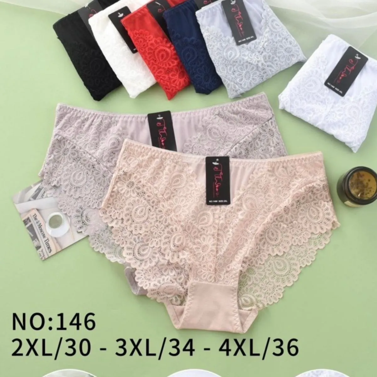 Majtki damskie koronkowe NO.146 2XL/30-4XL/36