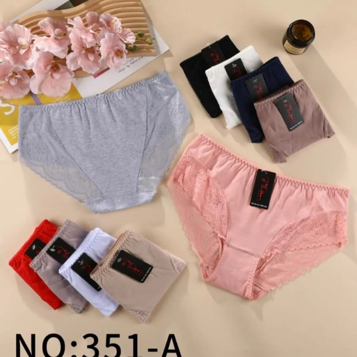 Majtki damskie bawełniane L/30 XL/32 XXL/34 NO:351-A