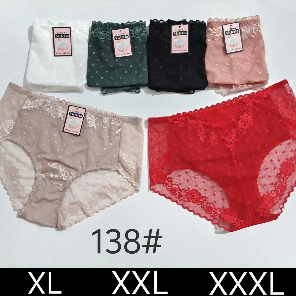 Majtki damskie koronkowe XL-XXL-XXXXL 138# 24 szt